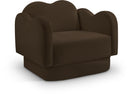 Bloom Velvet Upholstered Accent Chair - Brown