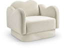 Bloom Velvet Upholstered Accent Chair - Cream