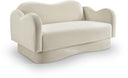 Bloom 58" Velvet Upholstered Loveseat - Cream