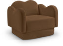 Bloom Velvet Upholstered Accent Chair - Saddle