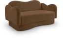 Bloom 58" Velvet Upholstered Loveseat - Saddle