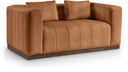 Mallina 67" Vegan Leather Upholstered Loveseat - Cognac