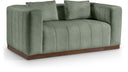 Mallina 67" Vegan Leather Upholstered Loveseat - Green