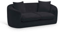 Penelope 66.5" Chenille Fabric Upholstered Loveseat - Black