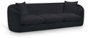 Penelope 92.5" Chenille Fabric Upholstered Sofa - Black