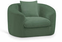 Penelope Chenille Fabric Upholstered Accent Chair - Green
