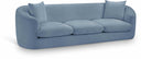 Penelope 92.5" Chenille Fabric Upholstered Sofa - Light Blue