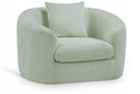 Penelope Chenille Fabric Upholstered Accent Chair - Mint