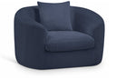 Penelope Chenille Fabric Upholstered Accent Chair - Blue