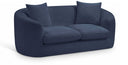 Penelope 66.5" Chenille Fabric Upholstered Loveseat - Blue