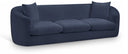 Penelope 92.5" Chenille Fabric Upholstered Sofa - Blue