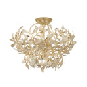 Vintage Gold Leaf Maybrook Semi Flush 22" by Hudson Valley