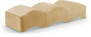 Wave Velvet Upholstered Bench - Camel