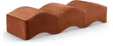 Wave Velvet Upholstered Bench - Cognac