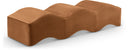 Wave Velvet Upholstered Bench - Saddle