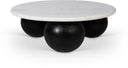 Treviso Genuine Marble Top And Mango Wood Base Coffee Table - White
