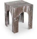 Palermo Genuine Marble End Table - Brown