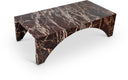 Palermo Genuine Marble Coffee Table - Burgundy
