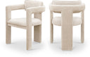 Brenda Chenille Fabric Upholstered Dining Chair - Beige