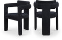 Brenda Chenille Fabric Upholstered Dining Chair - Black