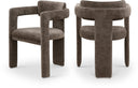Brenda Chenille Fabric Upholstered Dining Chair - Brown
