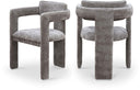 Brenda Chenille Fabric Upholstered Dining Chair - Grey