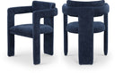 Brenda Chenille Fabric Upholstered Dining Chair - Blue