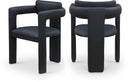 Brenda Vegan Leather Upholstered Dining Chair - Black