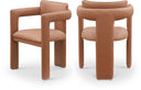 Brenda Vegan Leather Upholstered Dining Chair - Cognac