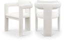 Brenda Vegan Leather Upholstered Dining Chair - Cream