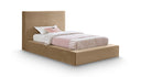 Dorian Velvet Upholstered Twin Bed - Beige