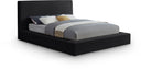 Dorian Velvet Upholstered Bed - Black