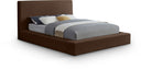 Dorian Velvet Upholstered Bed - Brown