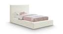 Dorian Velvet Upholstered Twin Bed - Cream