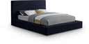 Dorian Velvet Upholstered Bed - Blue
