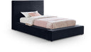 Dorian Velvet Upholstered Twin Bed - Blue