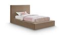 Dorian Velvet Upholstered Twin Bed - Taupe