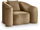 Destin Velvet Upholstered Accent Chair - Beige