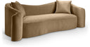 Destin 91" Velvet Upholstered Sofa - Beige