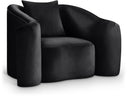 Destin Velvet Upholstered Accent Chair - Black