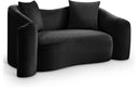 Destin 70" Velvet Upholstered Loveseat - Black