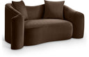 Destin 70" Velvet Upholstered Loveseat - Brown