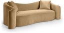 Destin 91" Velvet Upholstered Sofa - Camel