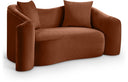 Destin 70" Velvet Upholstered Loveseat - Cognac