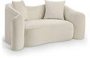 Destin 70" Velvet Upholstered Loveseat - Cream