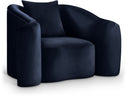 Destin Velvet Upholstered Accent Chair - Blue