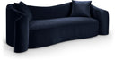 Destin 91" Velvet Upholstered Sofa - Blue