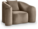 Destin Velvet Upholstered Accent Chair - Taupe