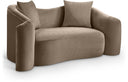 Destin 70" Velvet Upholstered Loveseat - Taupe