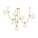 Vintage Brass Astraia Chandelier 66.75" by Corbett Lighting, view 6
